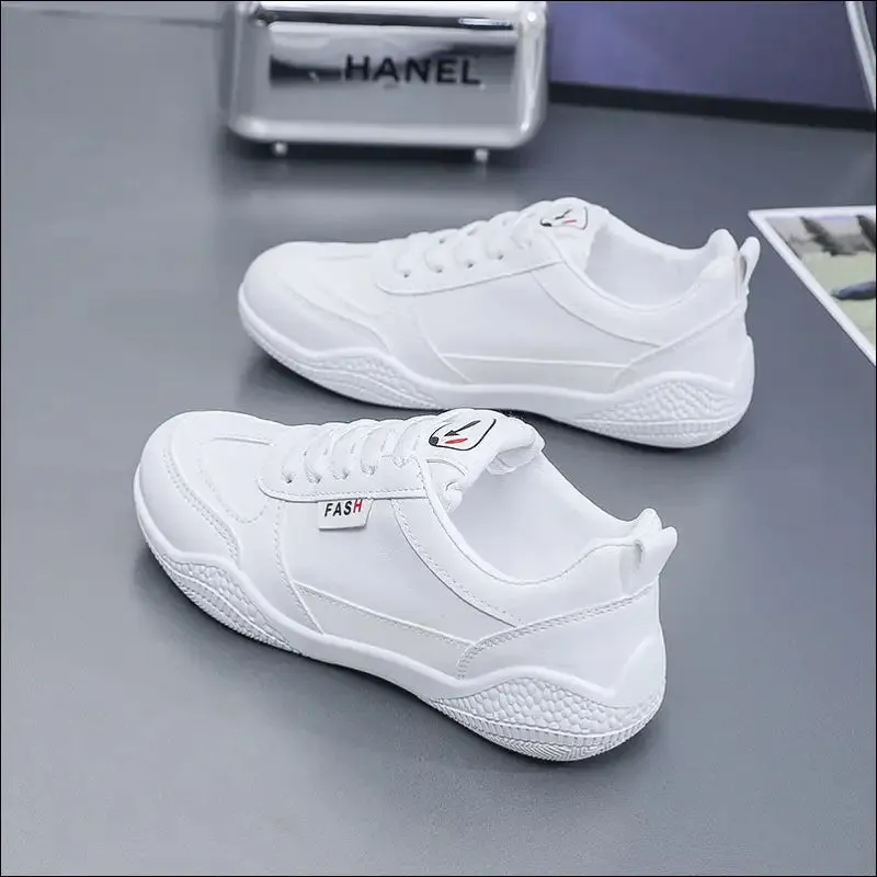Chic Lace Up Round Toe Flat Athletic Shoes