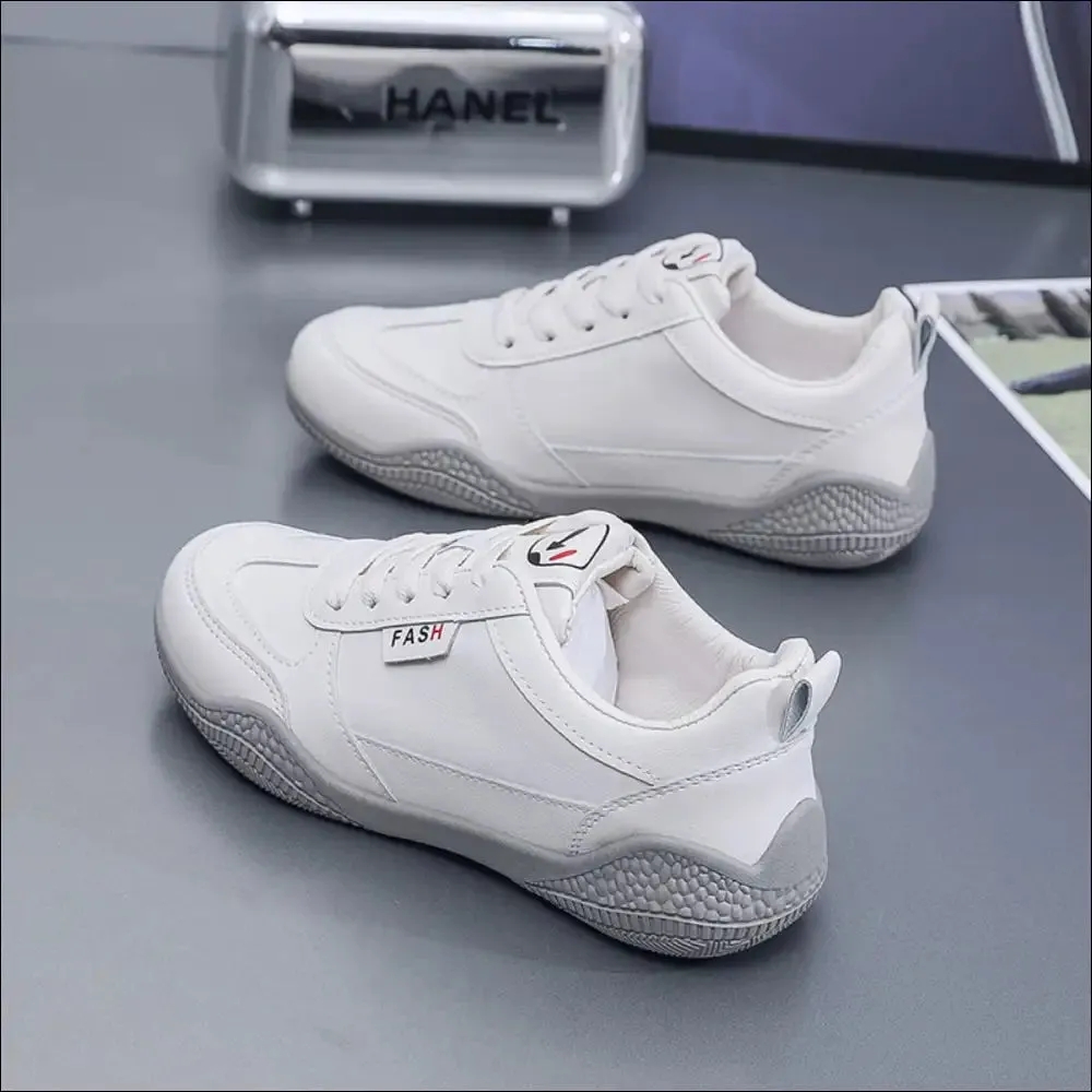 Chic Lace Up Round Toe Flat Athletic Shoes