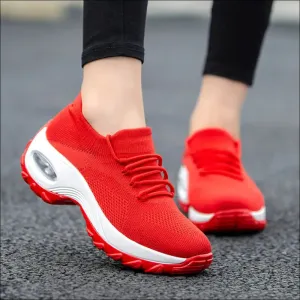 Chic Lace Up Round Toe Platform Sneakers