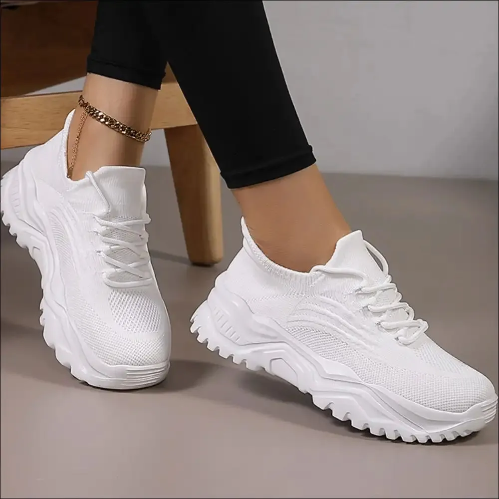 Chic Round Toe Platform Athletic Shoes