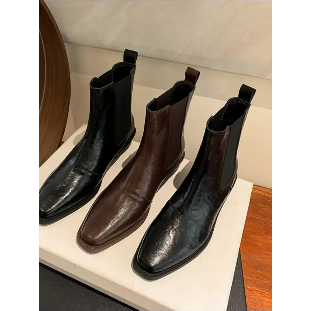 Chic Square Toe Platform Boots for Bold Women