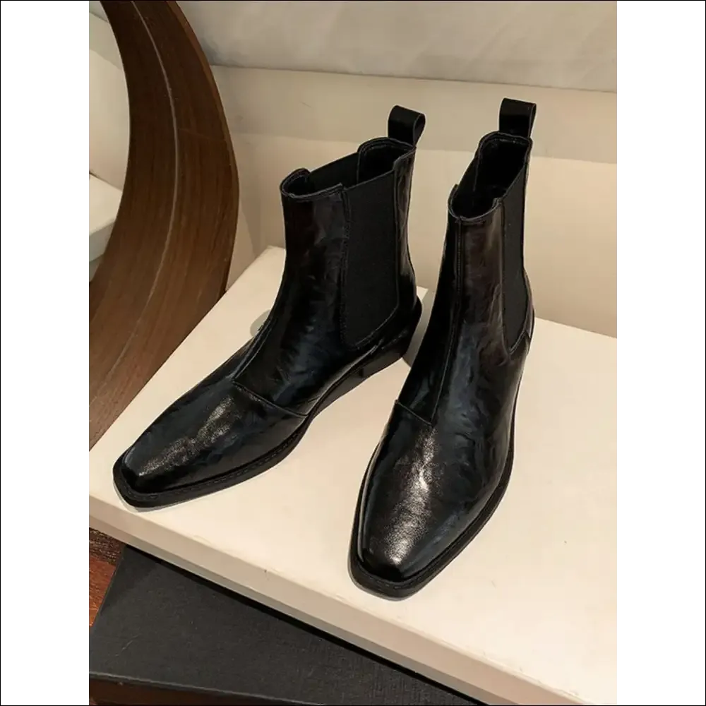Chic Square Toe Platform Boots for Bold Women