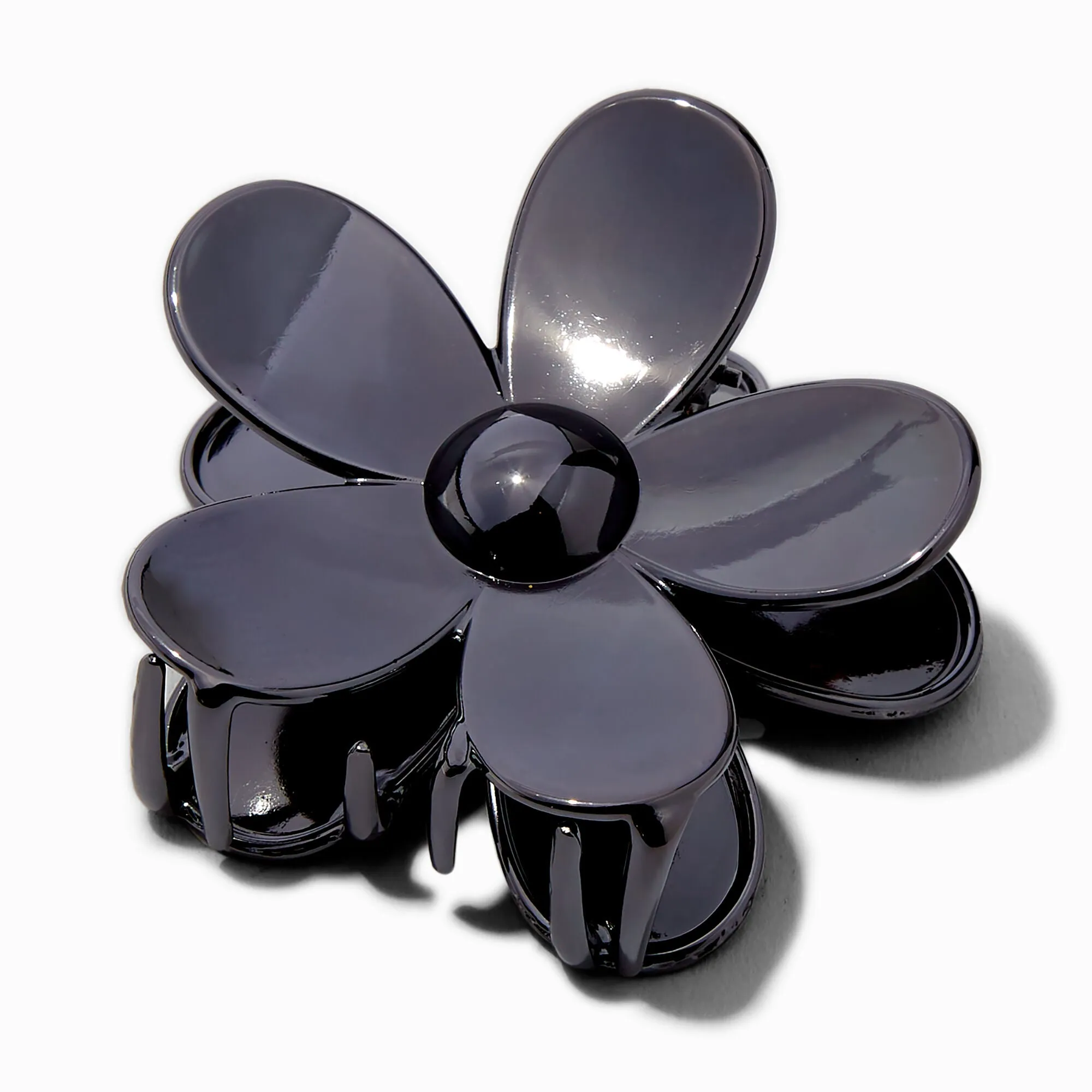 Claire's Hematite Flower Medium Hair Claw