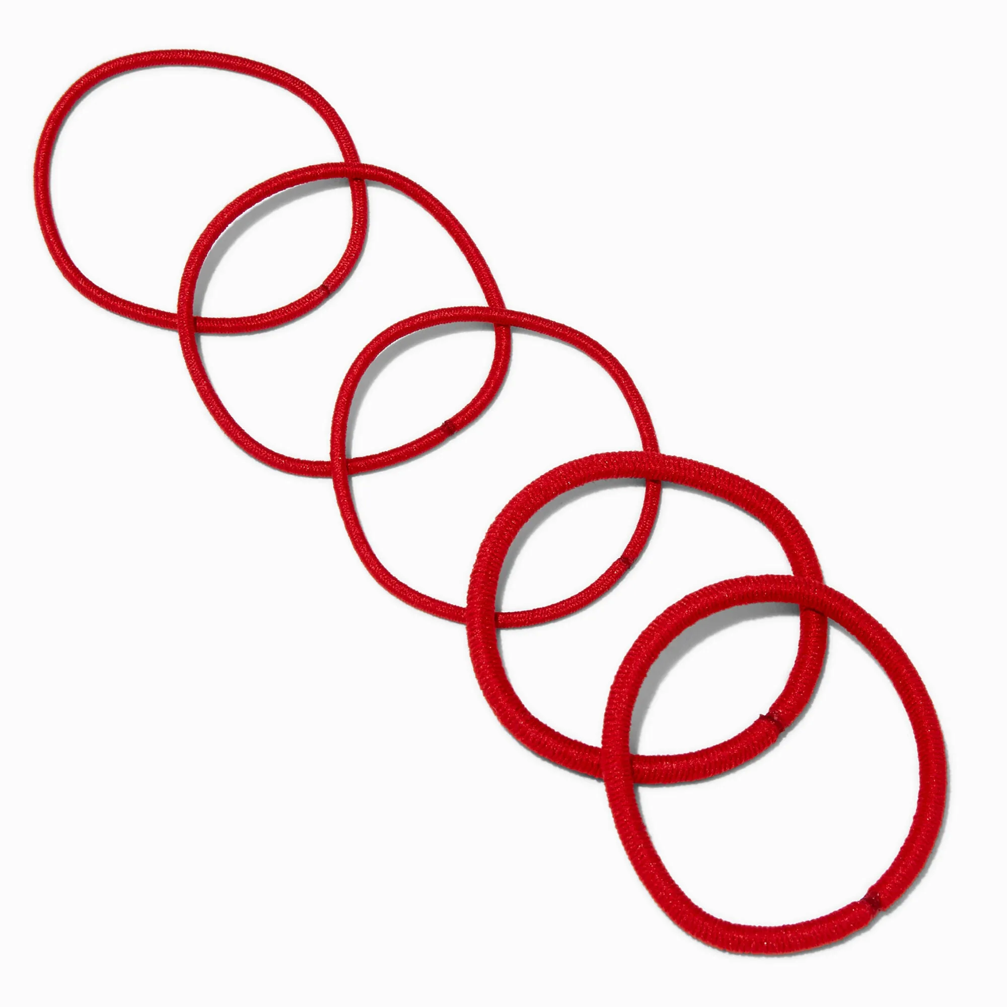 Claire's Red Luxe Hair Ties - 21 Pack
