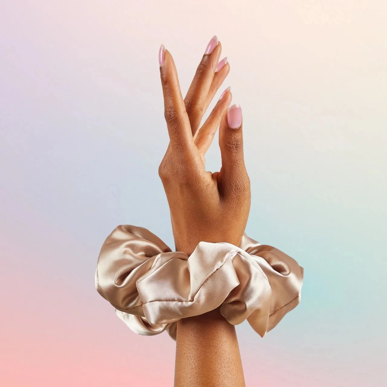 Cloud 9 Satin Pillow Scrunchie - Champagne