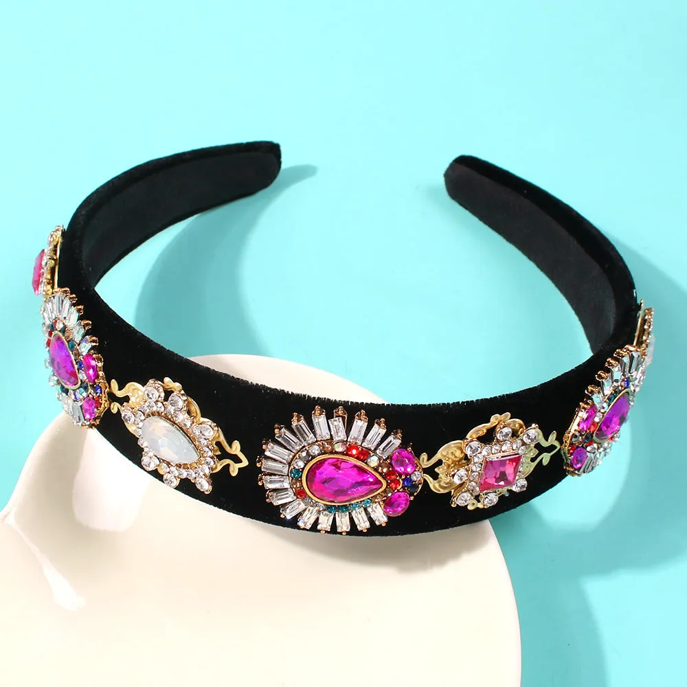 Colourful Gemstone Flower Headband
