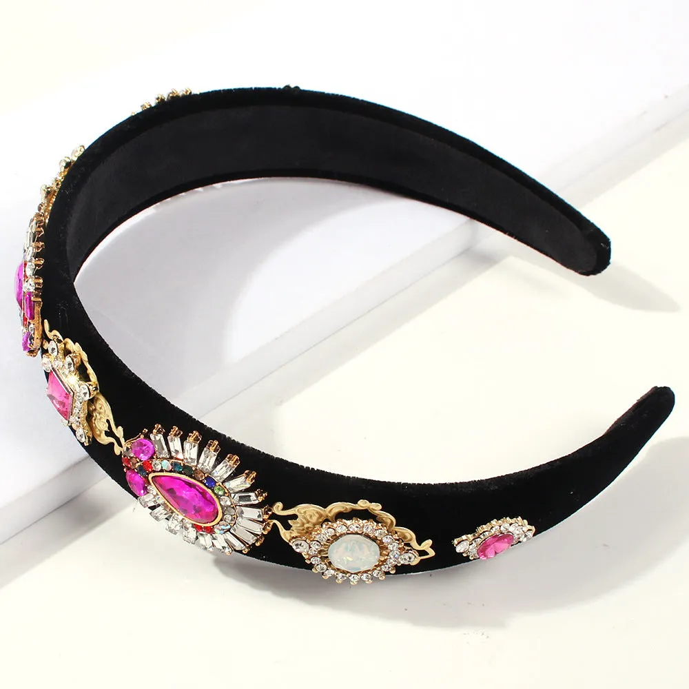 Colourful Gemstone Flower Headband