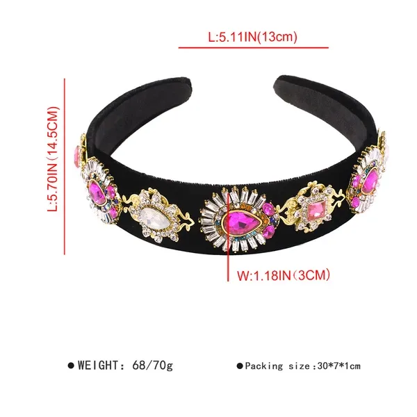 Colourful Gemstone Flower Headband