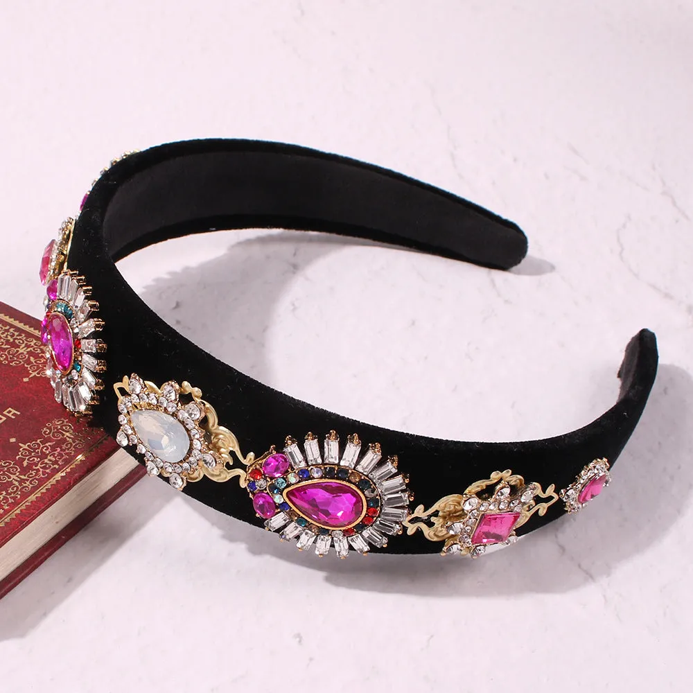 Colourful Gemstone Flower Headband