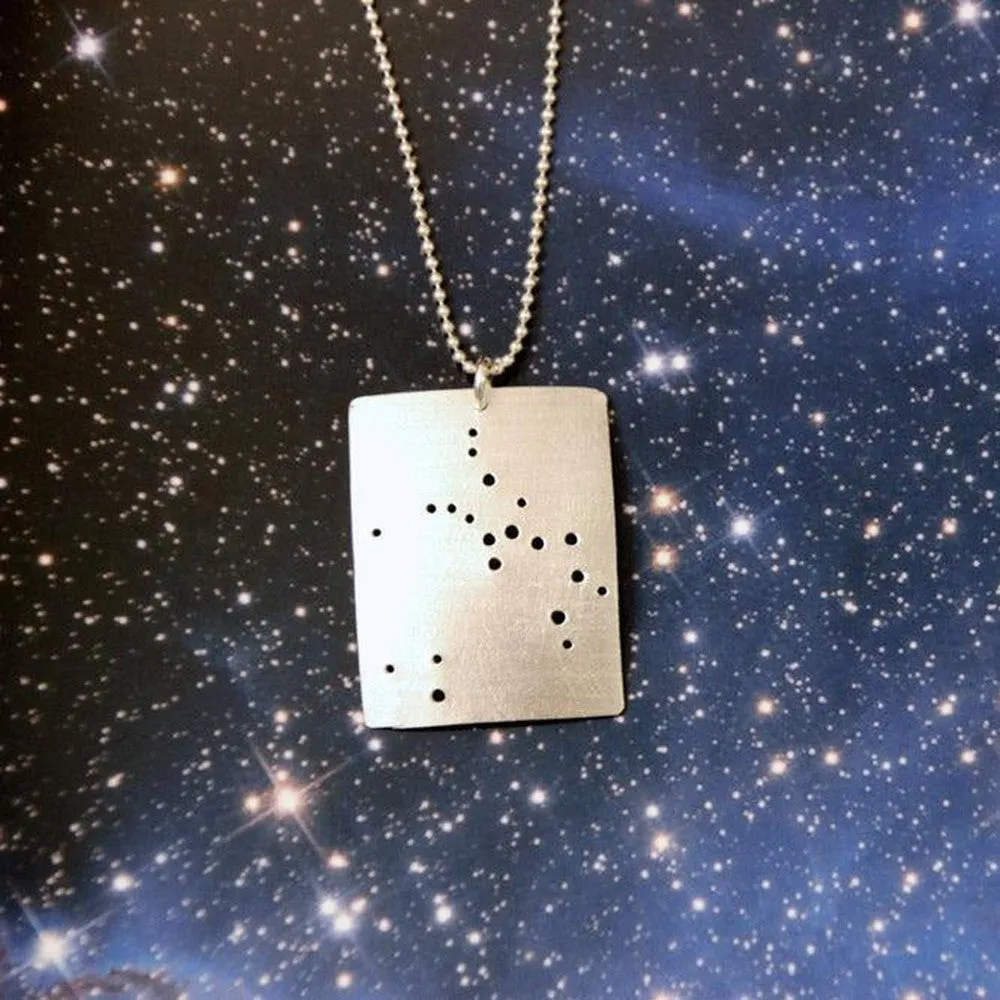 Constellation/Asterism Pinhole Sterling Silver Necklace