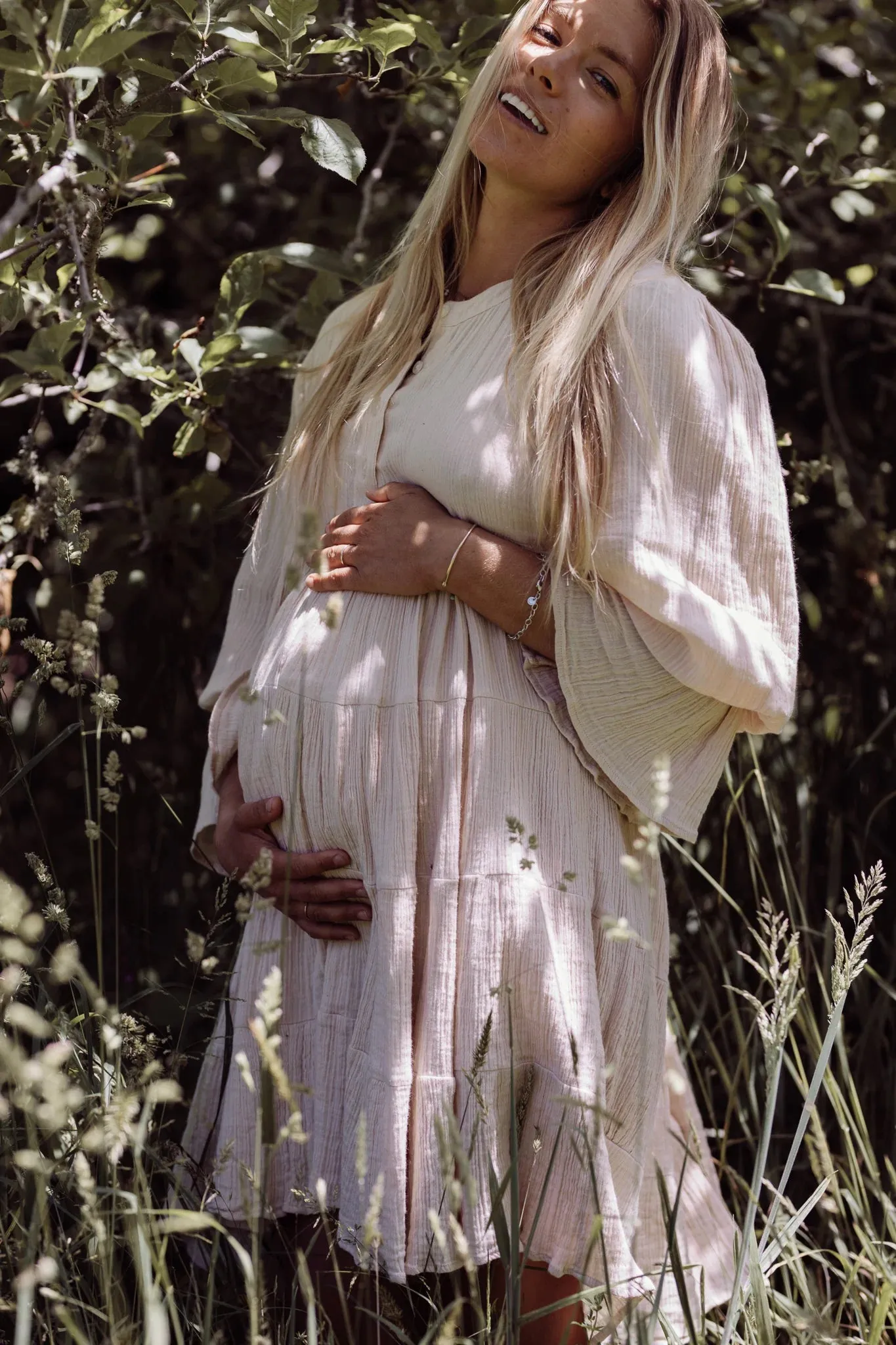 Cora Dress - Beige/Cream