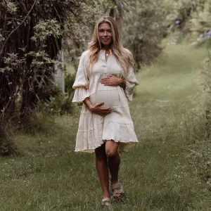 Cora Dress - Beige/Cream