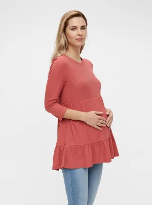 Coral Jersey Maternity Top - 10