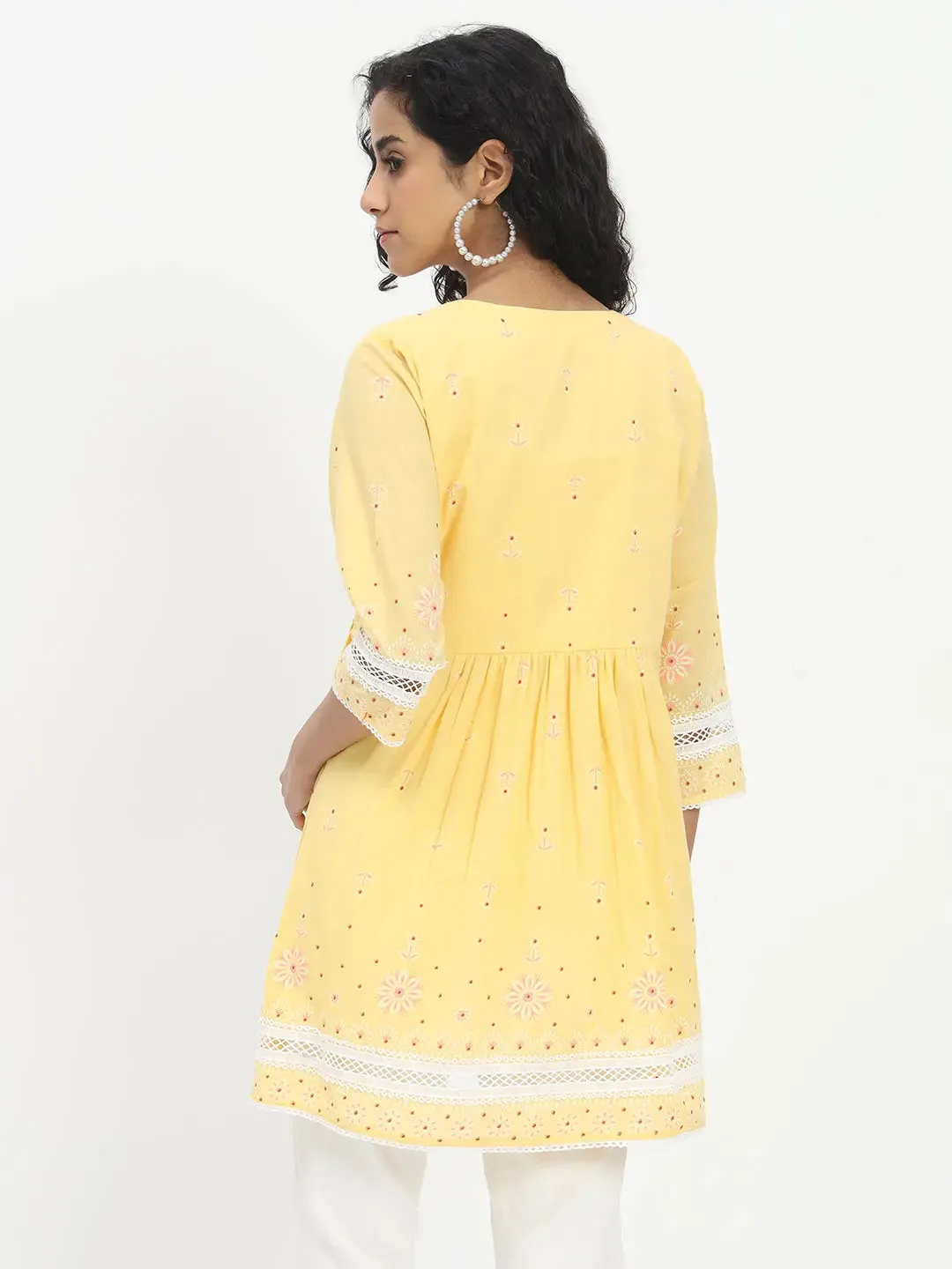 Cotton Printed Tunic For Feeding And Maternity Purpose