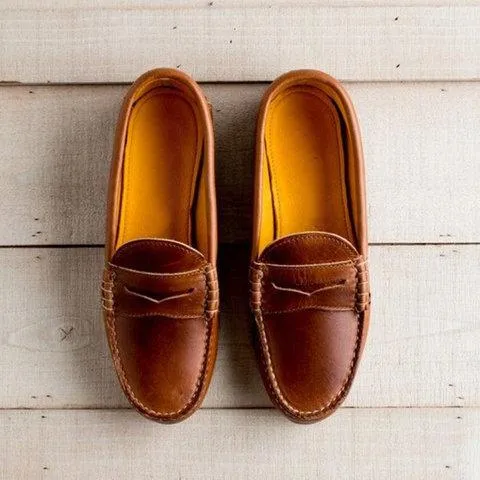 Creamtopmall Vintage Slip On Loafers Low Heel Pu Leather Loafers