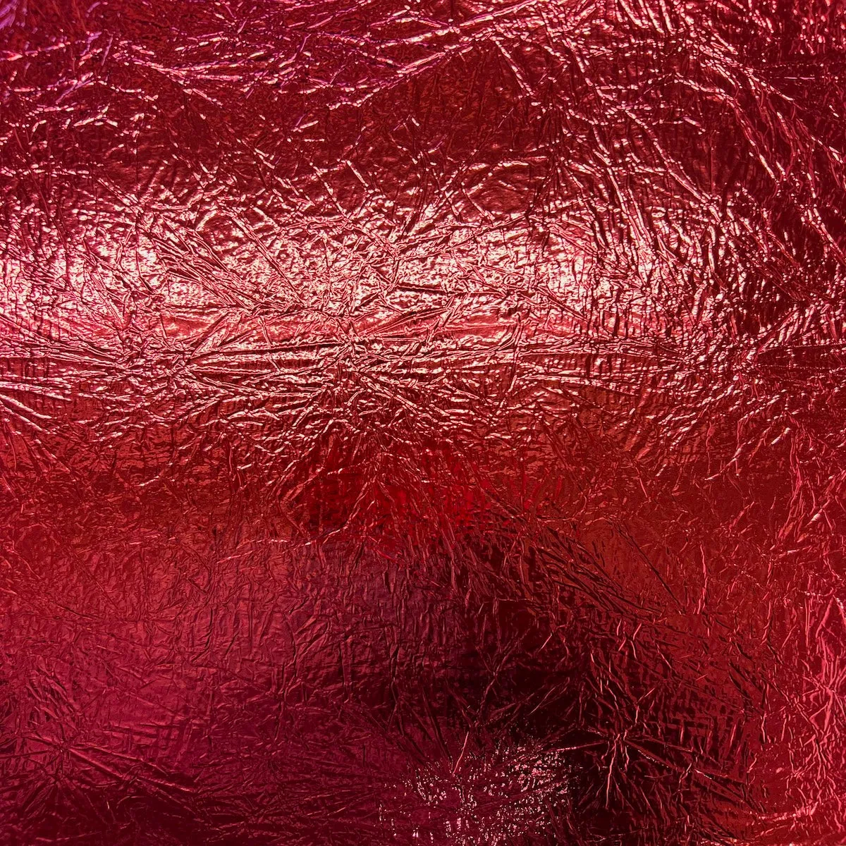 Crushed Distressed Foil Chrome Mirror Reflective Vinyl Fabric