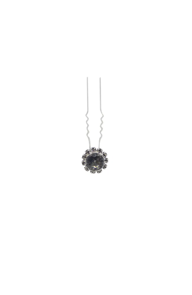 Crystal Flower Bun Pin