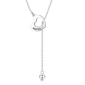 Customized 1 Name Engraved Pendant Necklaces