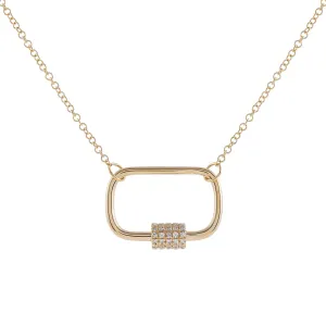 Diamond Dainty Toggle Necklace 14K