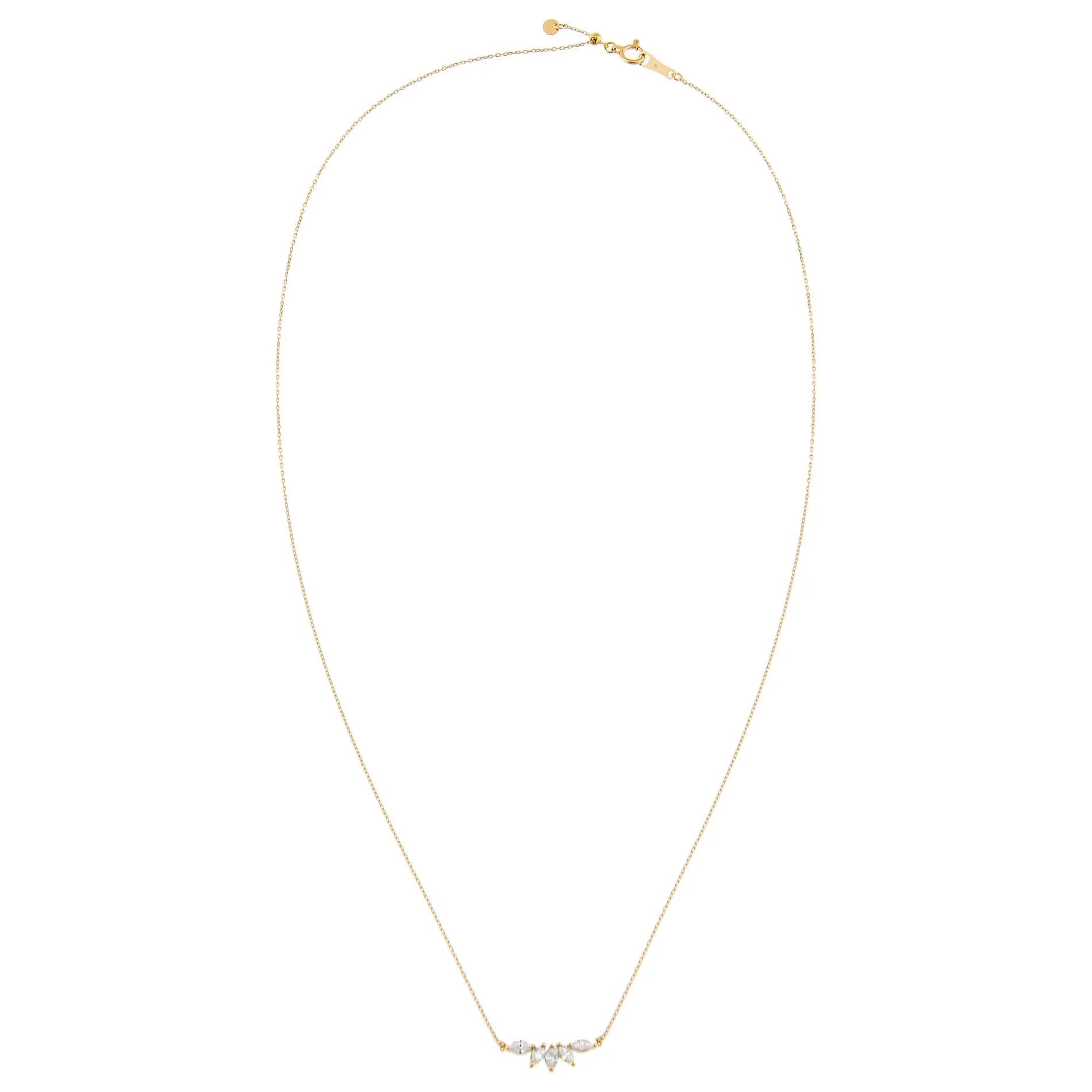 Diamond Marquise Necklace 14K
