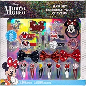 Disney Minnie Mouse - Townley Girl Hair Accessories Kit|Gift Set for Kids Toddlers Girls|Ages 3  (22 Pcs) Including Hair Bow, Coils, Hair Clips, Hair Pins and More, for Parties, Sleepovers & Makeovers