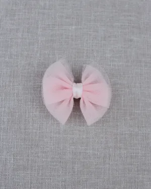 Dusty Pink Butterfly Tulle Bow Hair Clip or Shoe Clips