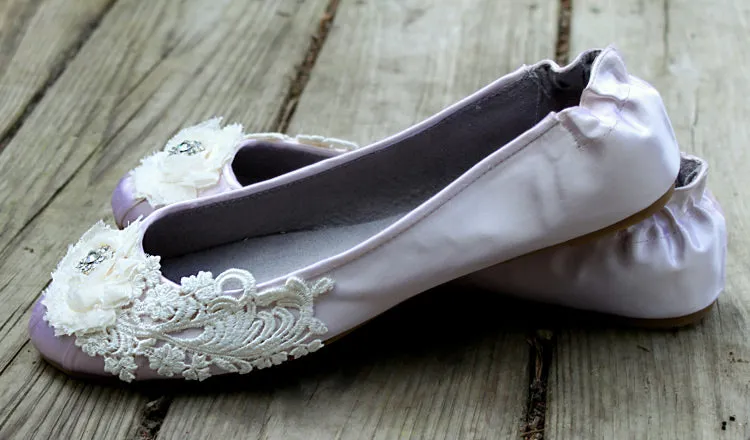 Edwardian inspired ballet flats, Model "Odette" - SOLD OUT