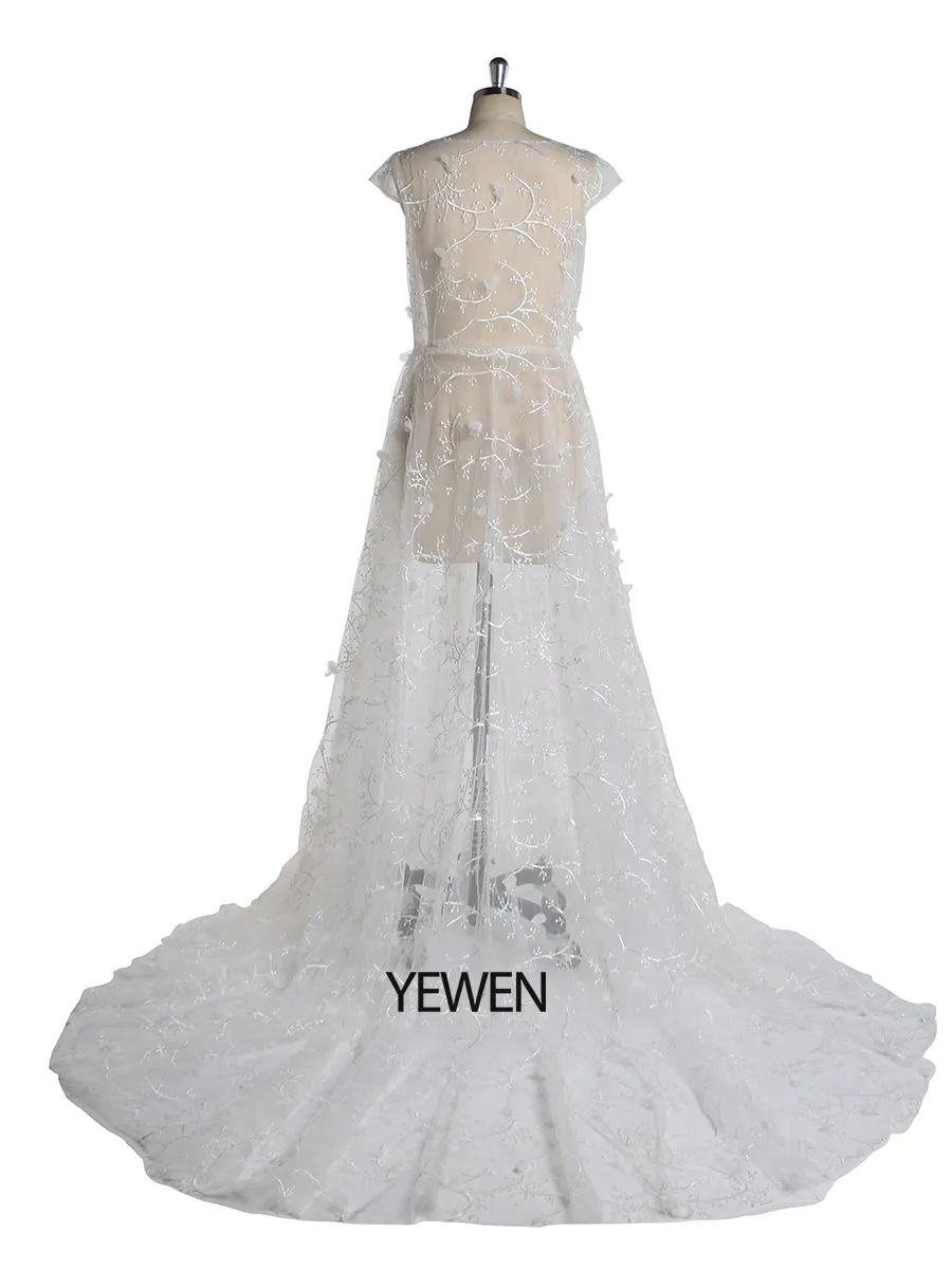 Elegant Beaded Evening Dress Floor-Length V Neck Formal Party Dress YD21416