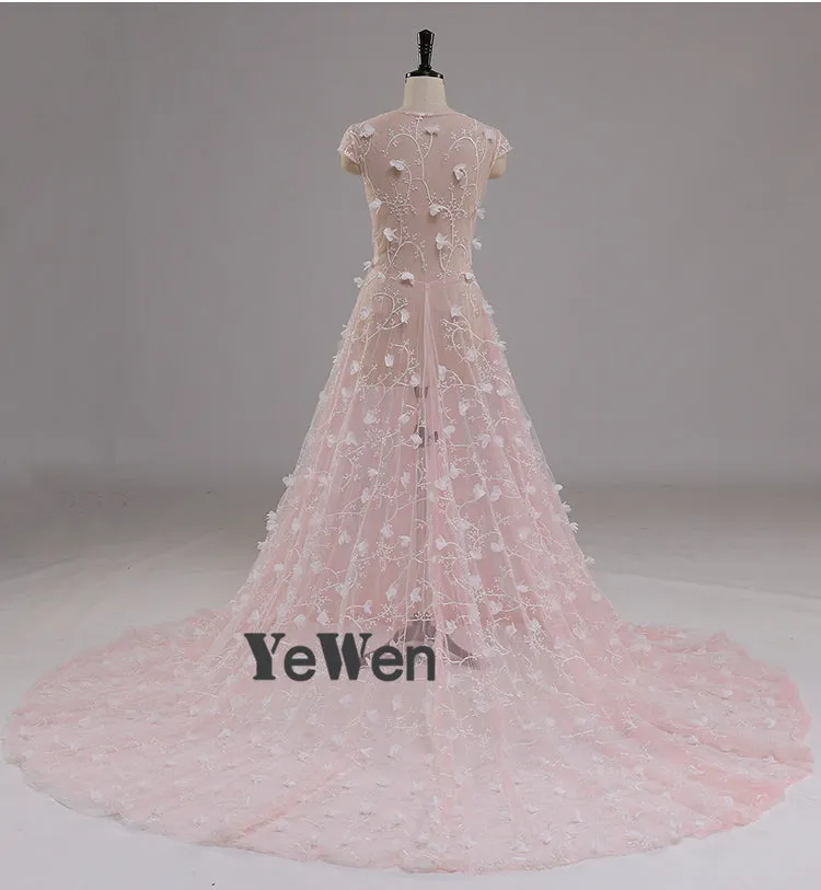 Elegant Beaded Evening Dress Floor-Length V Neck Formal Party Dress YD21416