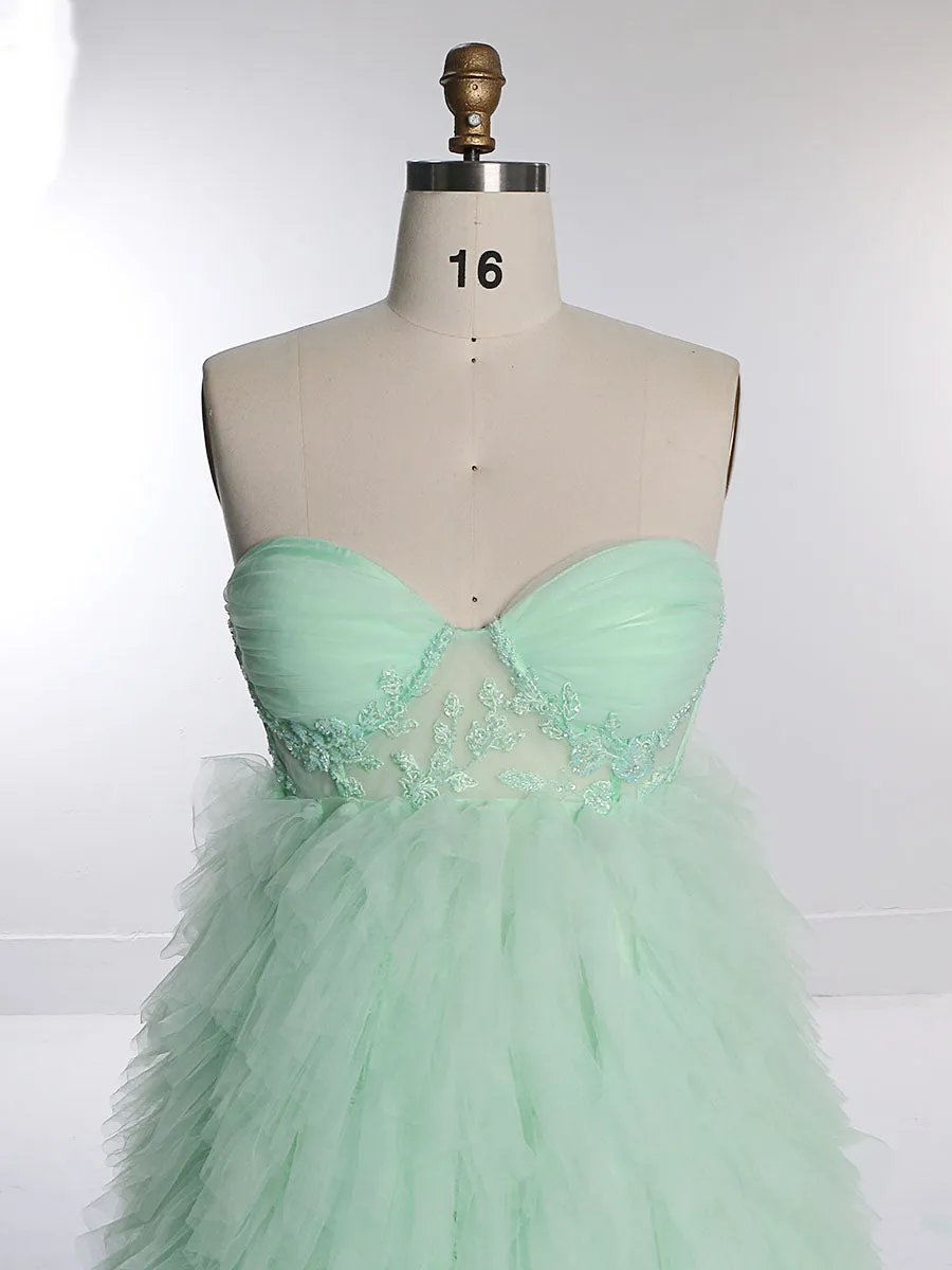 Elegant Tulle Wedding Dress with Beading Lace Maternity Dress for Photo Shoot YEWEN YW220924-1