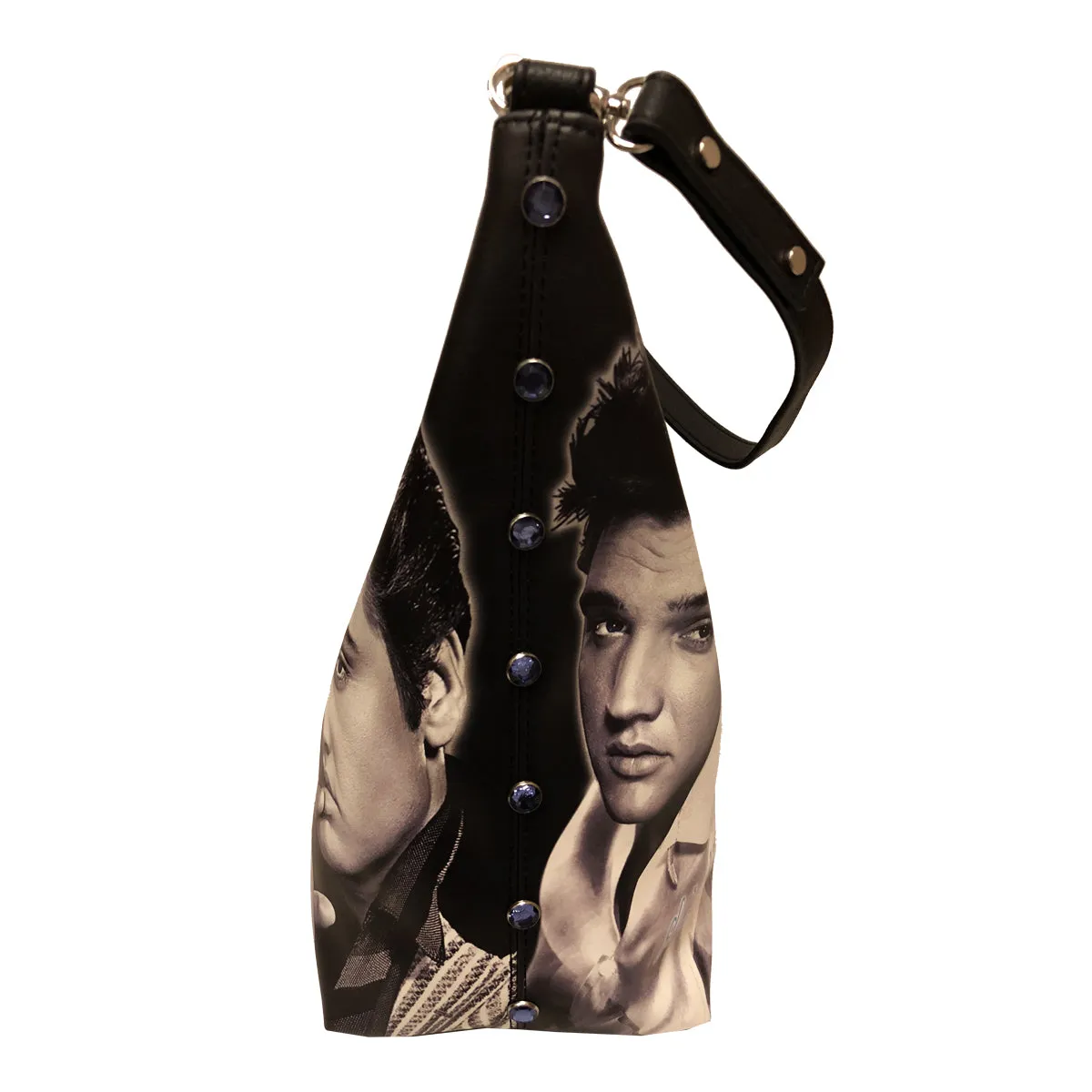 Elvis Black and White Collage Handbag