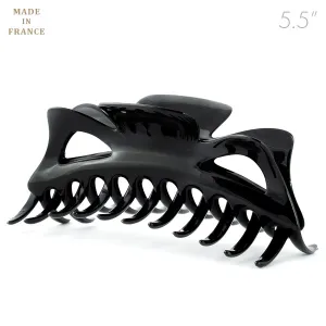 Extra Large French Plastic Black Hair Claw