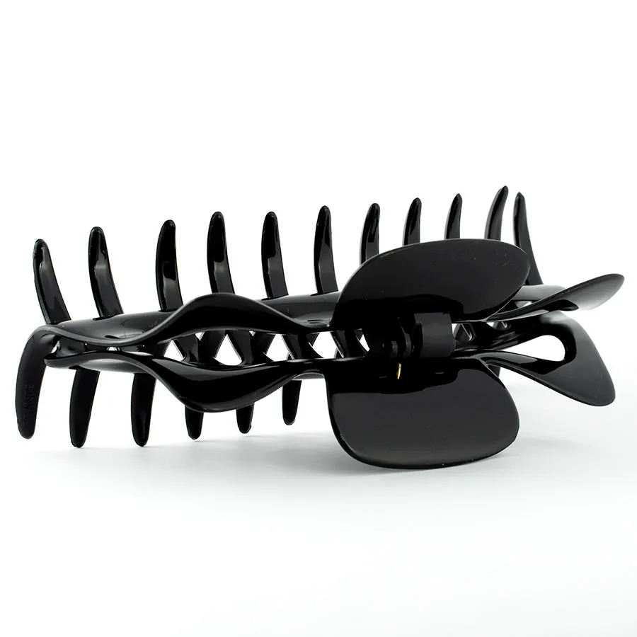 Extra Large French Plastic Black Hair Claw