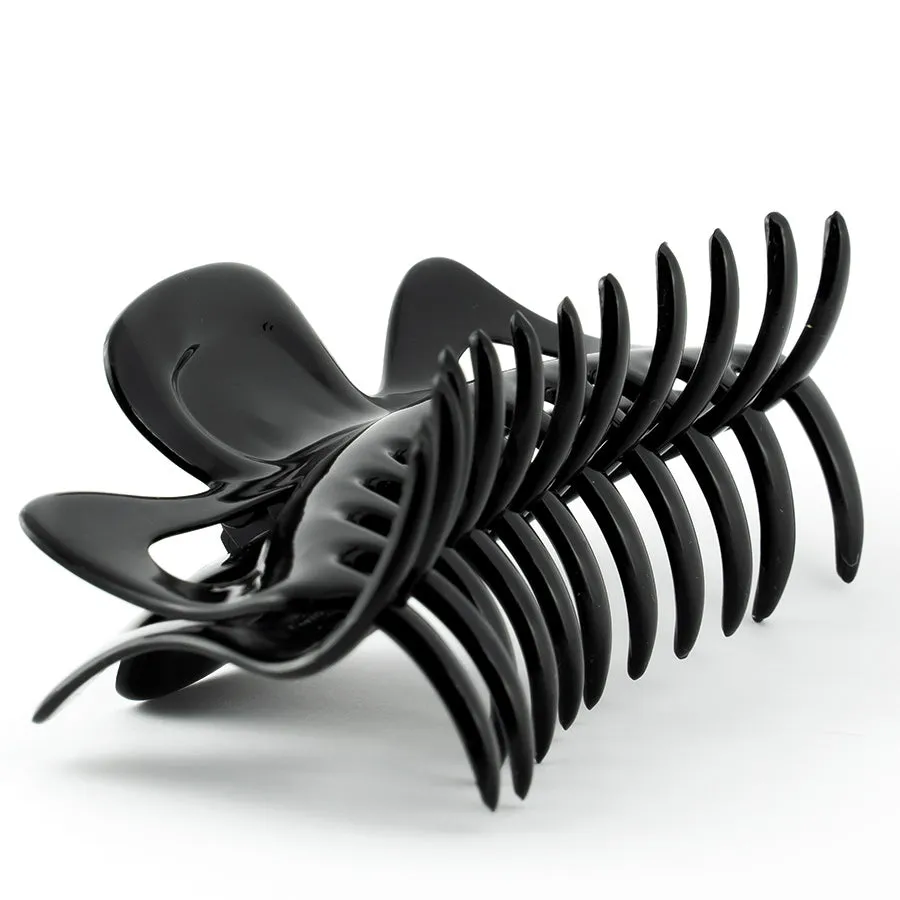 Extra Large French Plastic Black Hair Claw