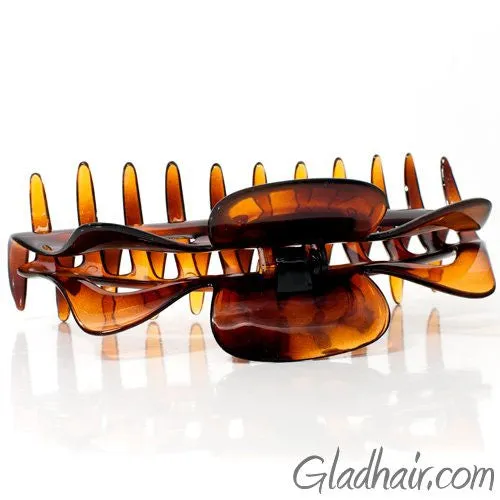 Extra Large French Plastic Tortoise Hair Claw
