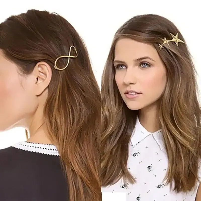 Fashion Circle Moon Hair Clips Modern Design For Women Geometric Hair Pins Charming Girls Hair Clips Hair Styling Accessories