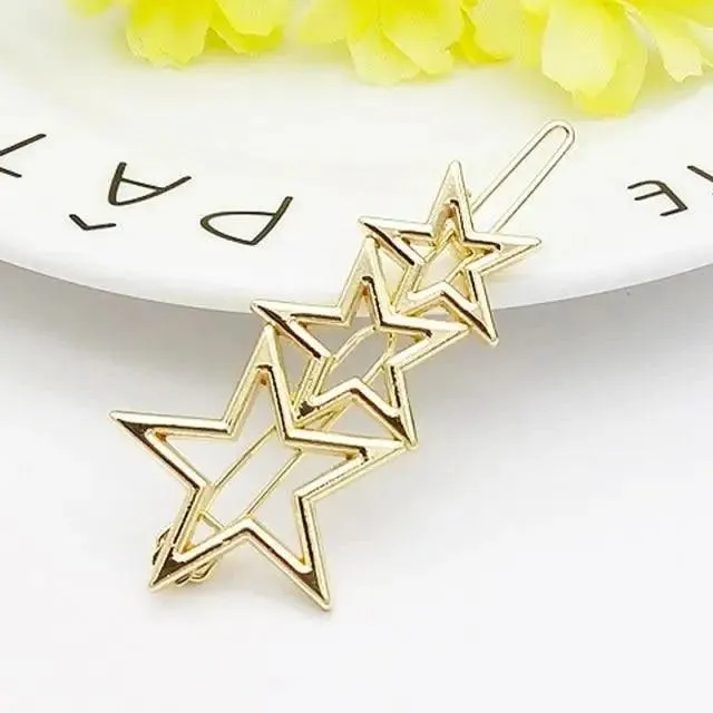 Fashion Circle Moon Hair Clips Modern Design For Women Geometric Hair Pins Charming Girls Hair Clips Hair Styling Accessories