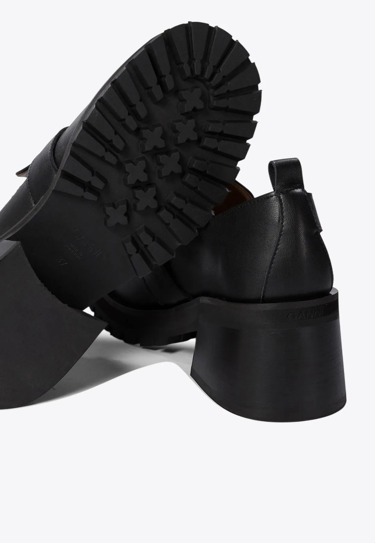 Feminine Buckle Platform Loafers