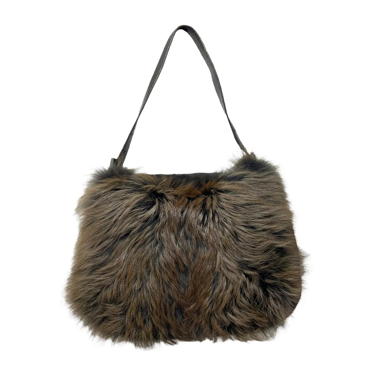 Fendi Black Fur Mamma Baguette