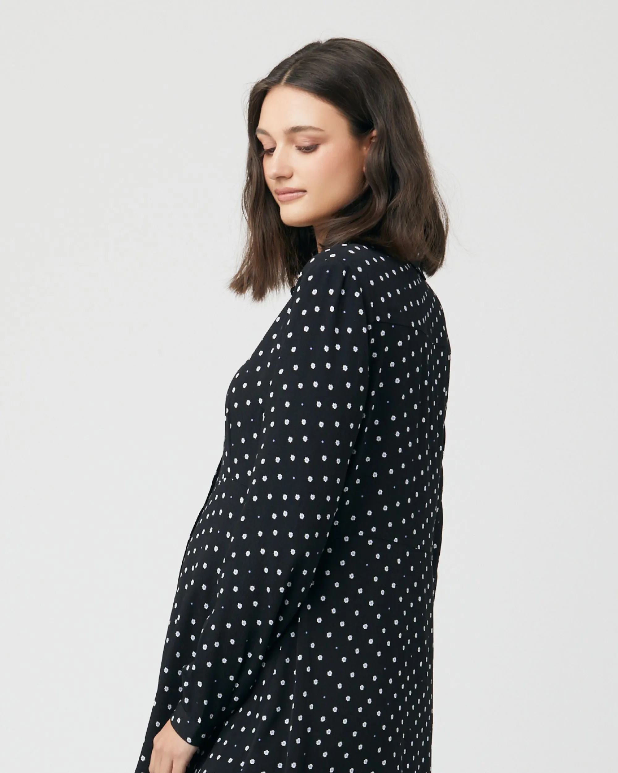 Fifi Shirt Dress Black