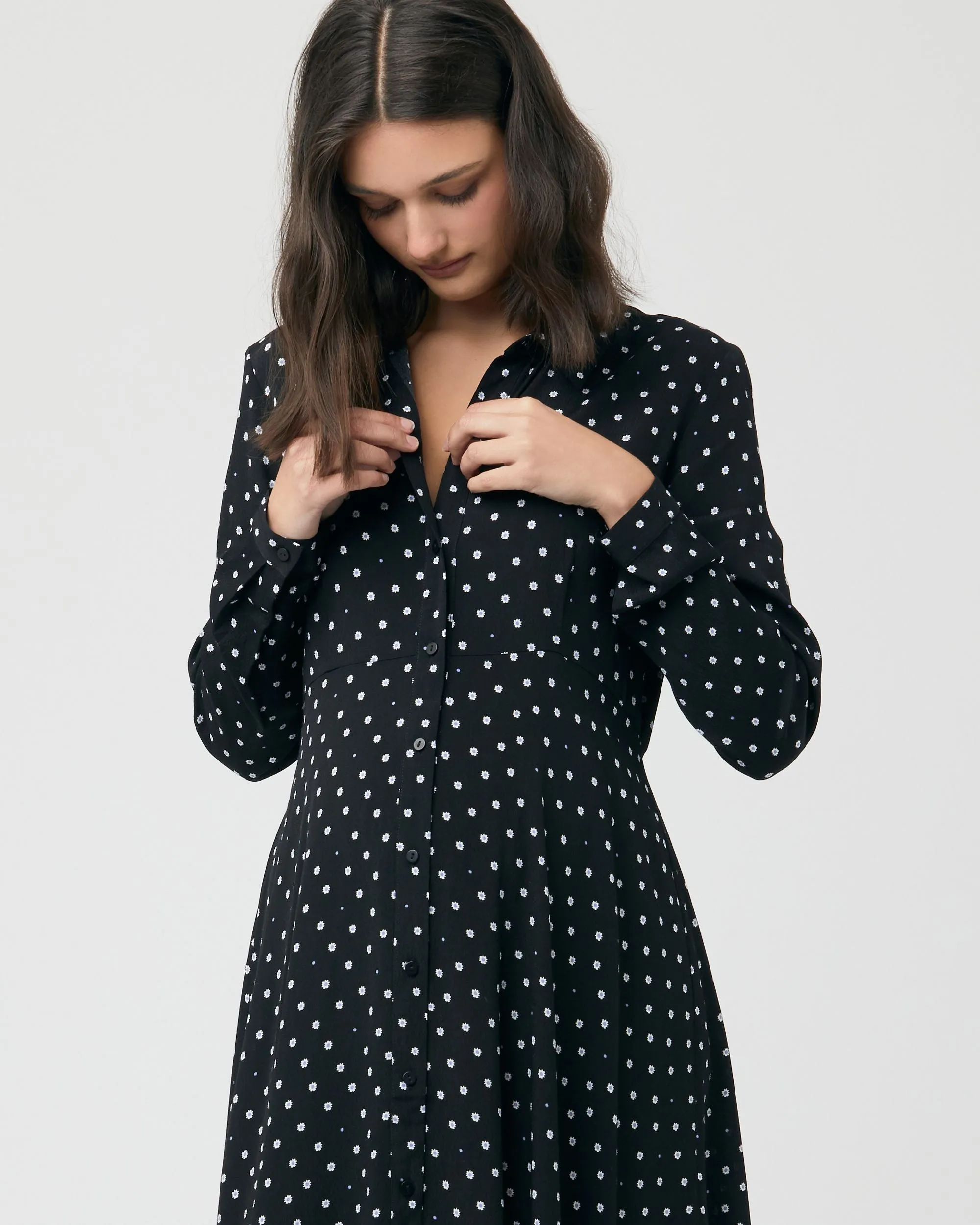Fifi Shirt Dress Black