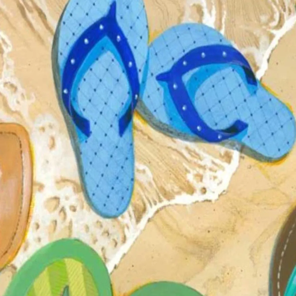 Flip Flops and Starfish 1 Giclee Wrap Canvas Wall Art