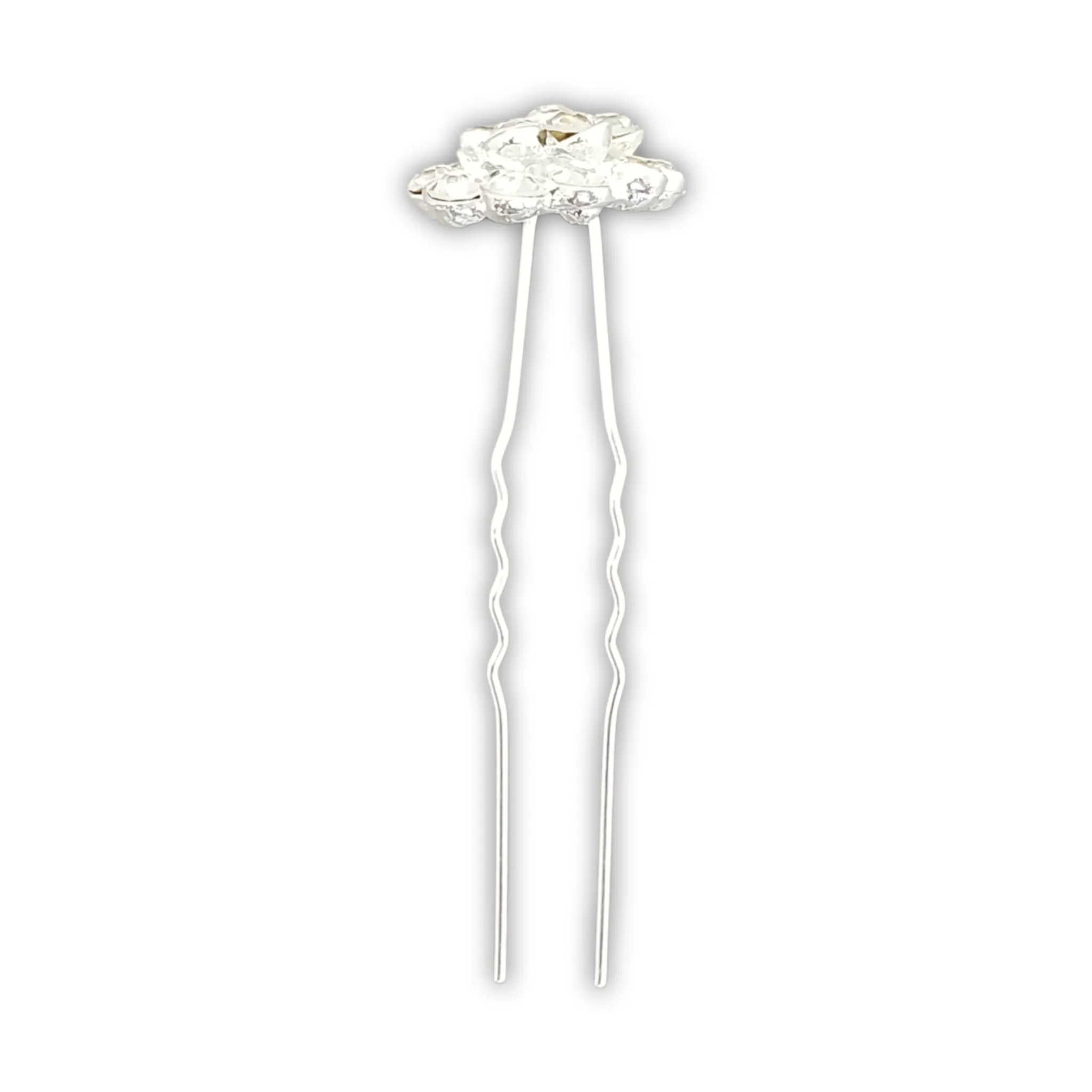 Floral Rhinestone Hair Pin
