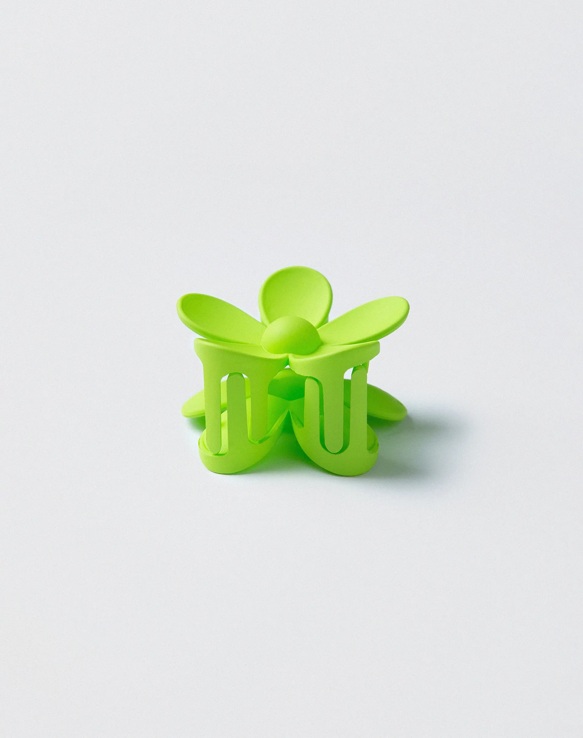 Flower Hair Claw in Green