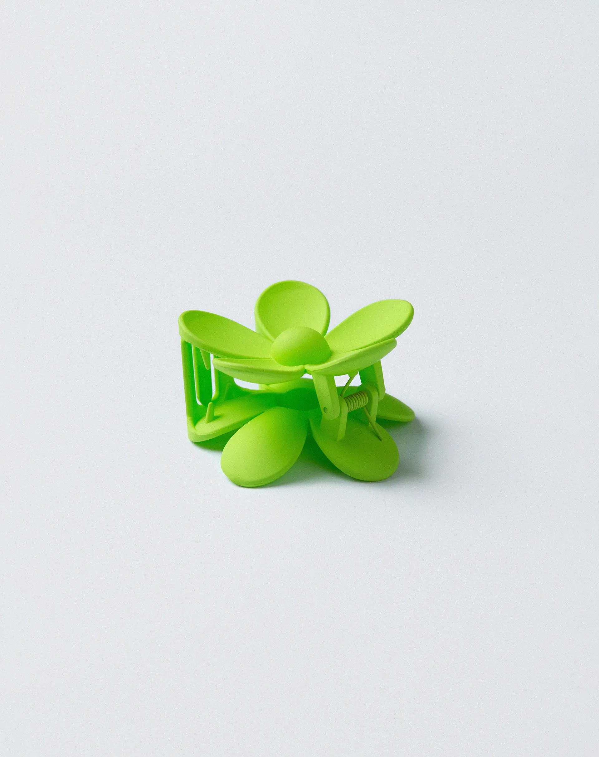 Flower Hair Claw in Green
