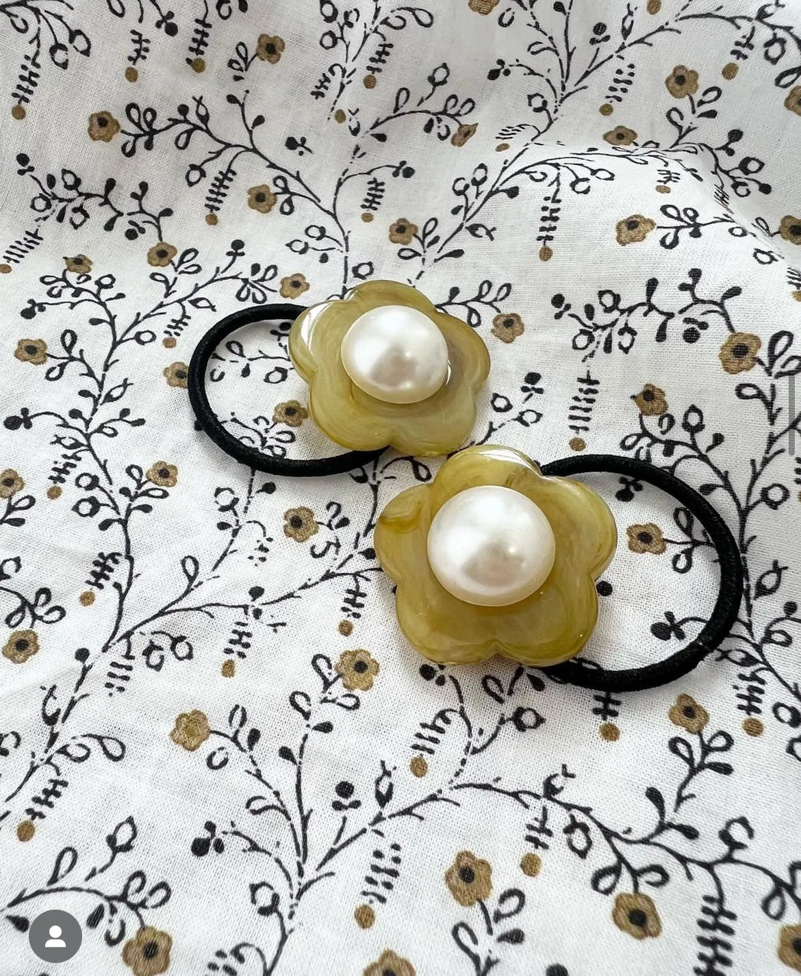 Flower Hair Tie- Kiwi