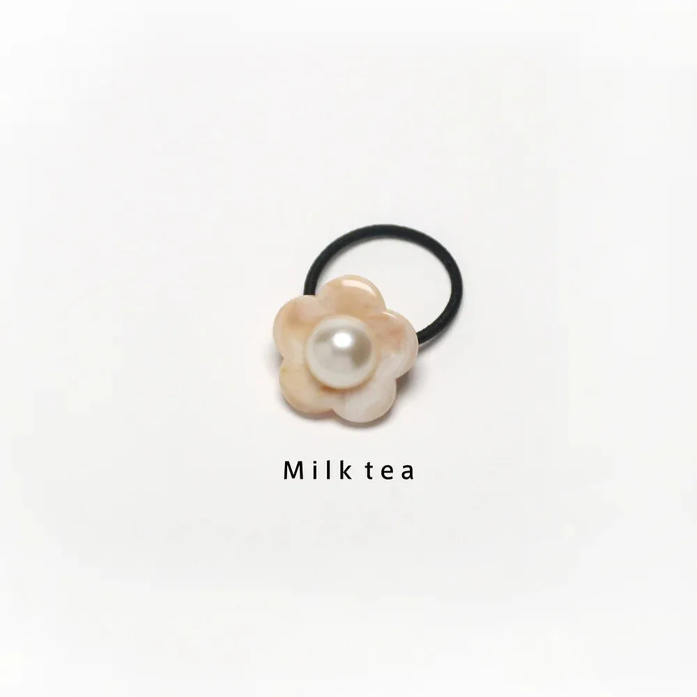 Flower Hair Tie- Milk Tea