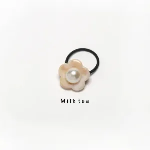 Flower Hair Tie- Milk Tea