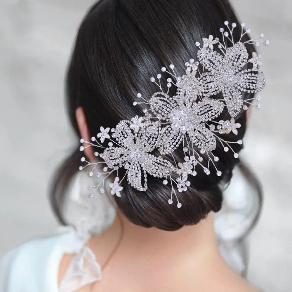 Flower Rhinestone Hair Accessories