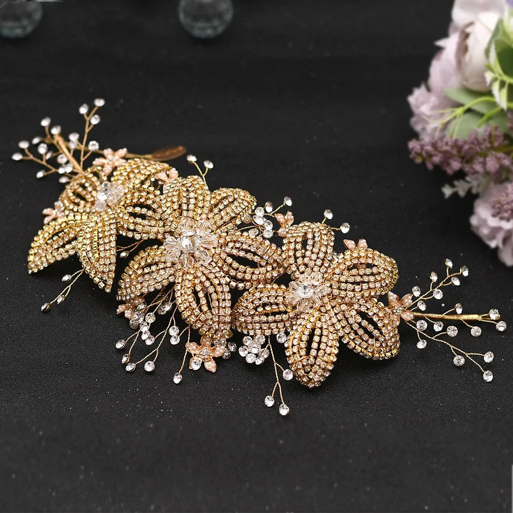 Flower Rhinestone Hair Accessories